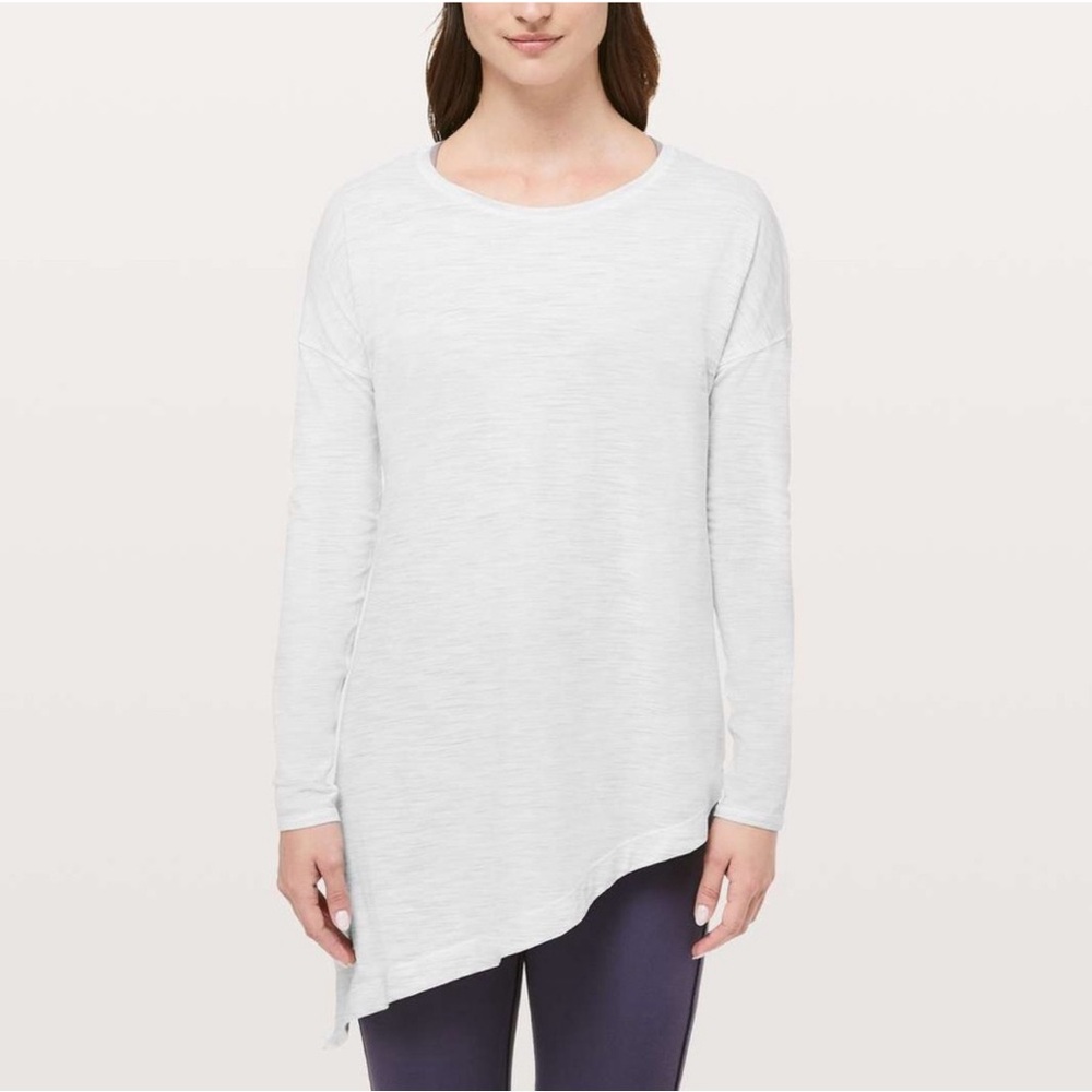 Lululemon To The Point Long Sleeve Grey Top Size 12